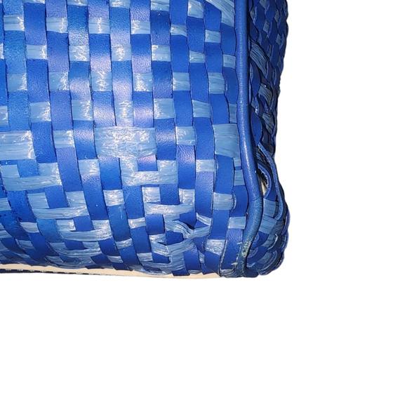 Blue Spring & Summer Woven & Leather Cynthia Rowley Large Blue Women's Purse - Picture 2 of 8